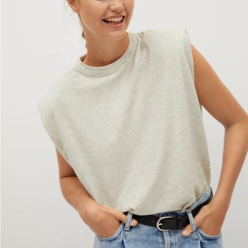 Mango Muscle Tee in Heathered Gray